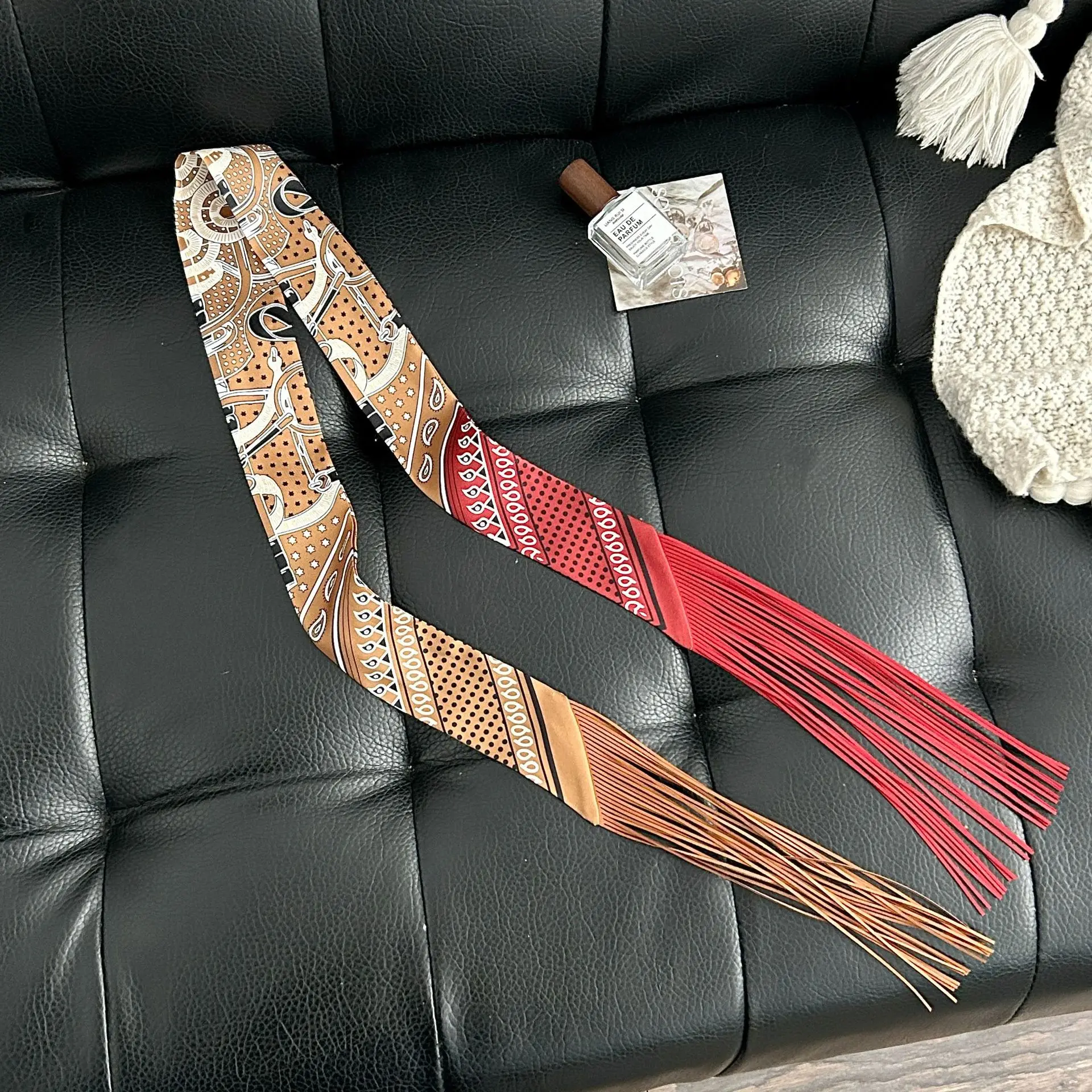 Luxury Tassel Skinny Scarf for - Face Scarf Mask avis et prix