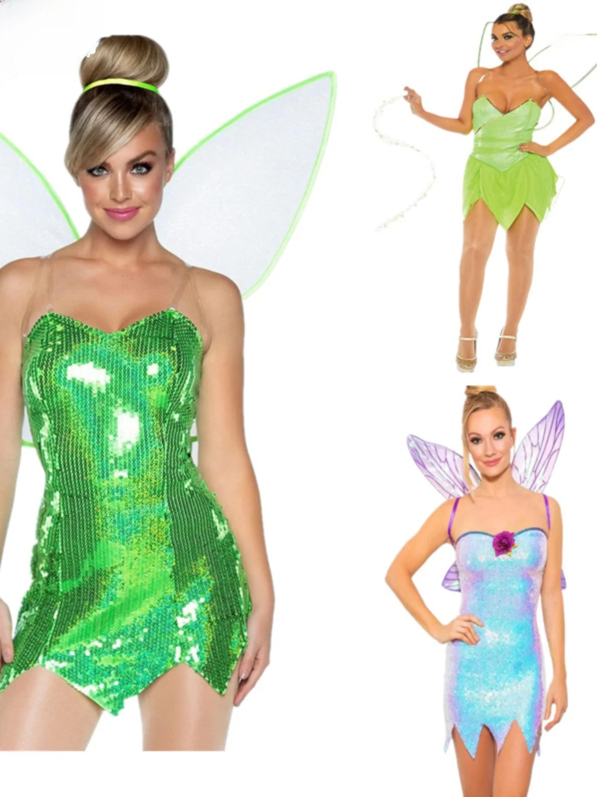 

Sexy Green Angel Costume Dress for Adults with Fairy Wings Performance Suit Halloween New Arrival Fairy Elf Outfit Stage Costume