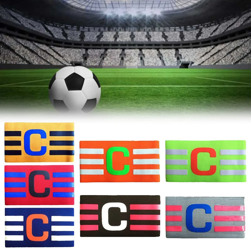 1Pc キャプテン腕章バンドプロフェッショナルナイロン調節可能なサッカーアームバンドリーダーマッチサッカースポーツ蛍光大人子供用
