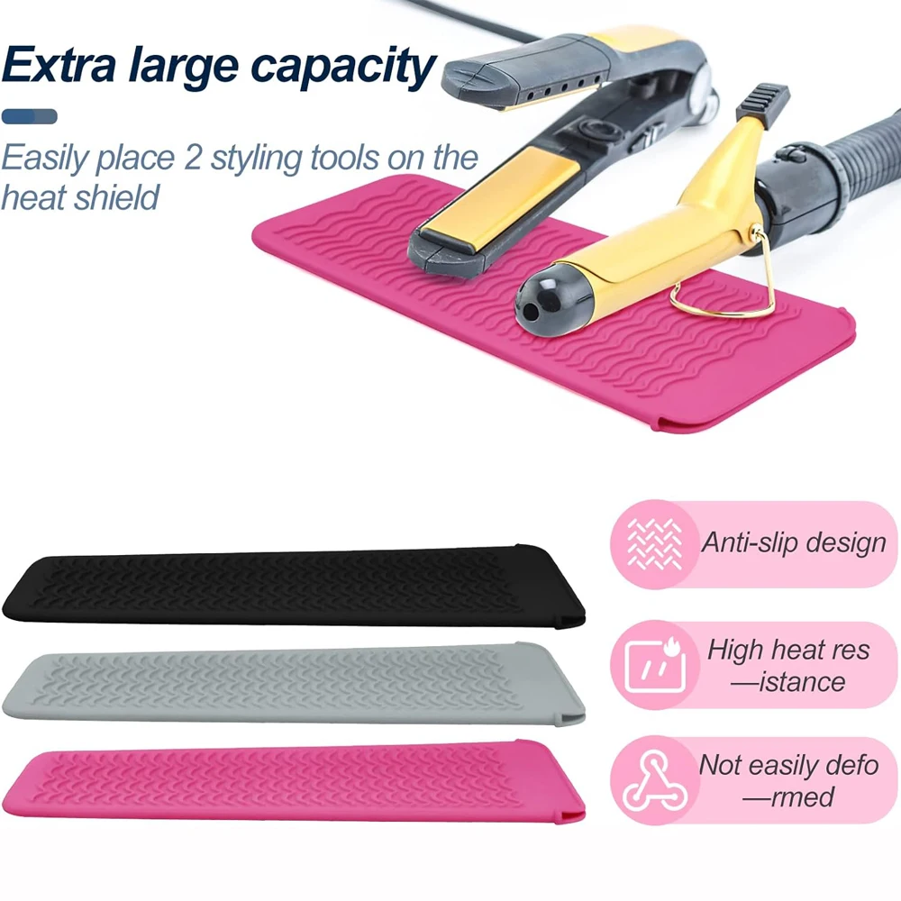 Heat Resistant Mat and Gloves for Curling Irons, Flat Irons, and Hair Straighteners - Protect Your Hair and Hands from  Damage