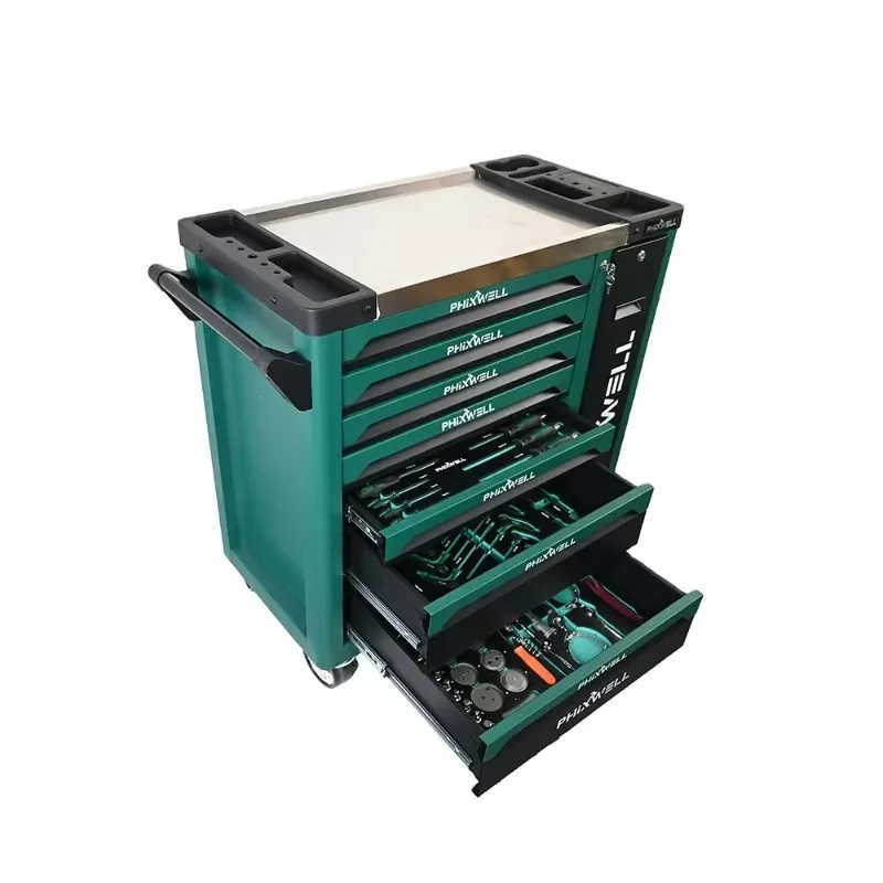 

Drawer Workshop Garage Toolbox Roller Cabinet Steel Metal Cart Tools Cart Cabinet with Tools