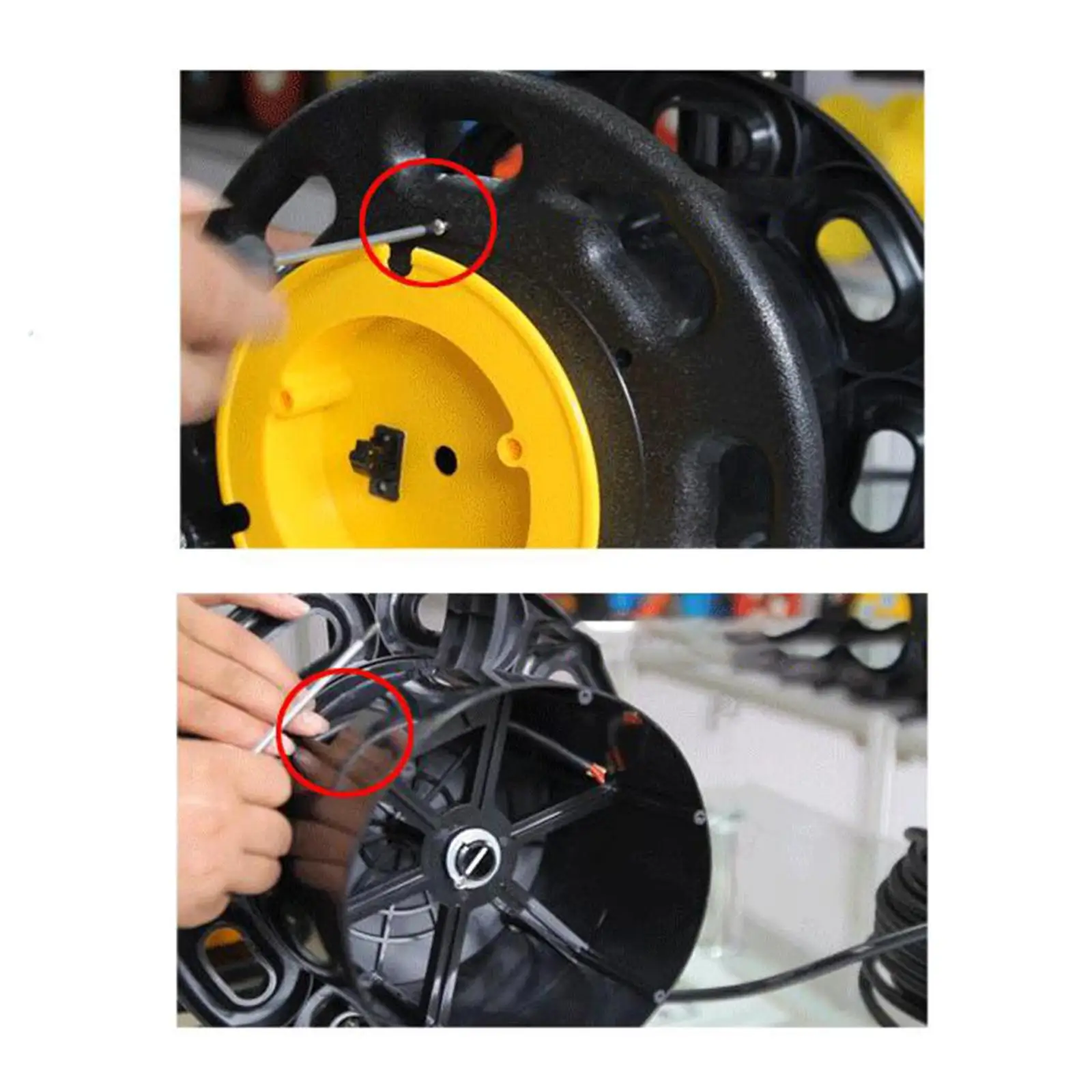 Extension Cord Storage Reel for Trailer Boat Motorhome Cable Wheel Organizer Portable PP Frame Holder with Grip Design Space