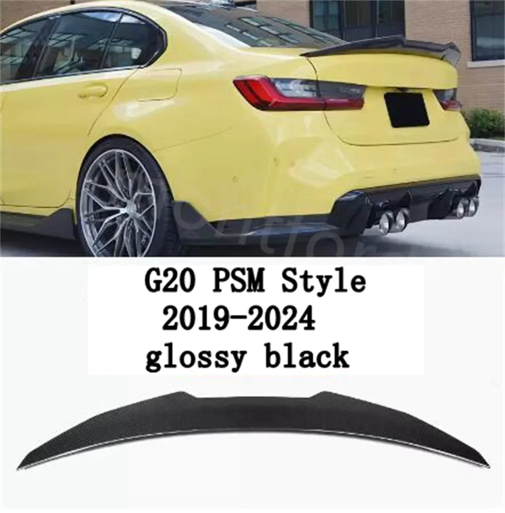 

car styling Rear Spoiler Lip MP M4 PSM Style Wing For BMW 3-Series E90 E92 F30 G20 2006-2024 Tail Boot Wing Gloss Black Retrofit