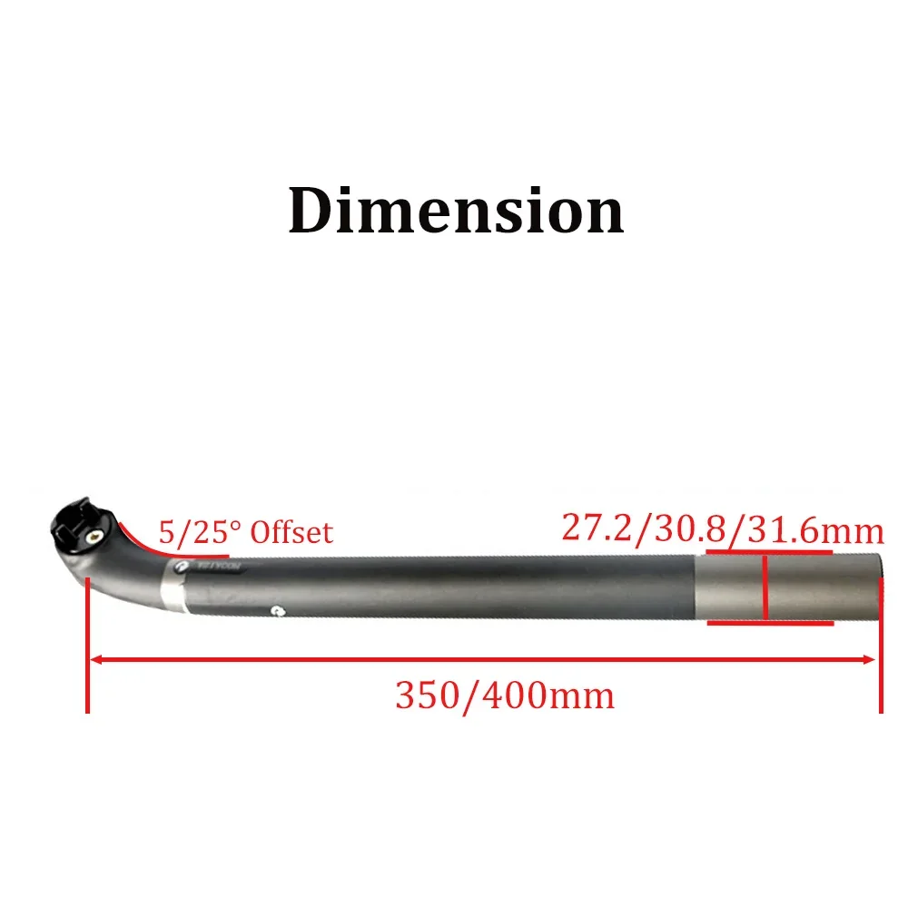 ASIACOM Full Carbon Seatpost | Round-Head Clamp-Lock | 27.2/30.8/31.6mm | 5°/25° Offset | MTB & Road Bike Parts