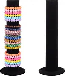 Stylish Jewelry Stand for Bracelets and Watches, with Hair Band Vertical Tower and T-Bar Rack Holder for Closet Organizer