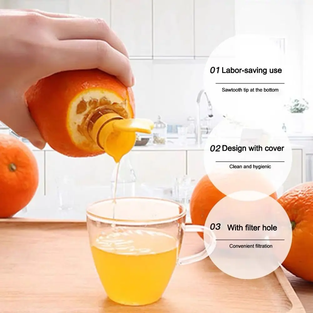 Mini espremedor de limão portátil manual transparente espremedor de frutas cítricas fácil de usar espremedor de laranja