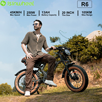 Isinwheel R6-2 Adult Electric Bike 250W Electrical Road Bicycle 43V 13Ah Fatbike MTB E-bike 20\