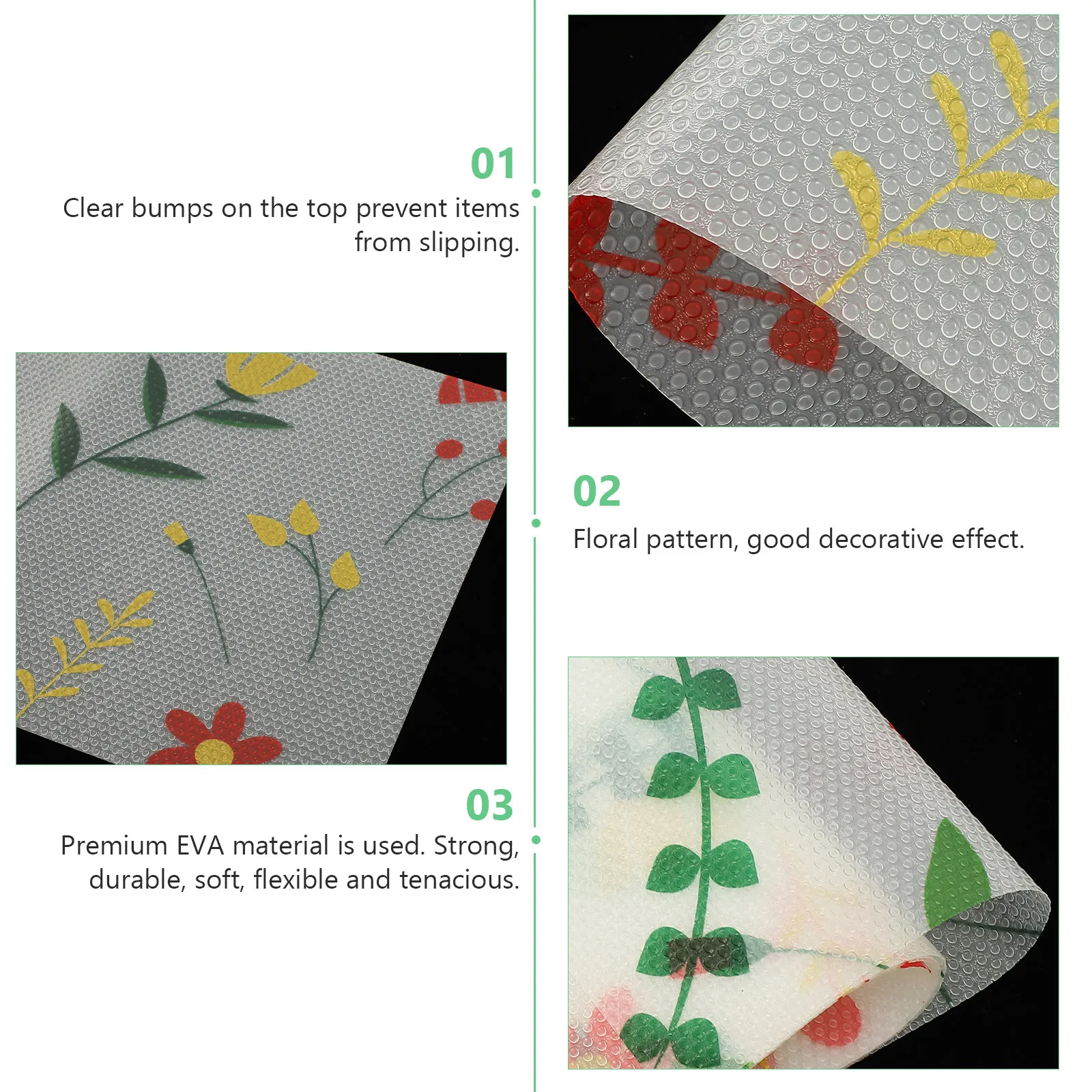 

5pcs Anti-Contamination Moisture-Proof Protective Mat Cuttable Non-Slip Drawer Liner For Kitchen Cabinet Refrigerator Shelf