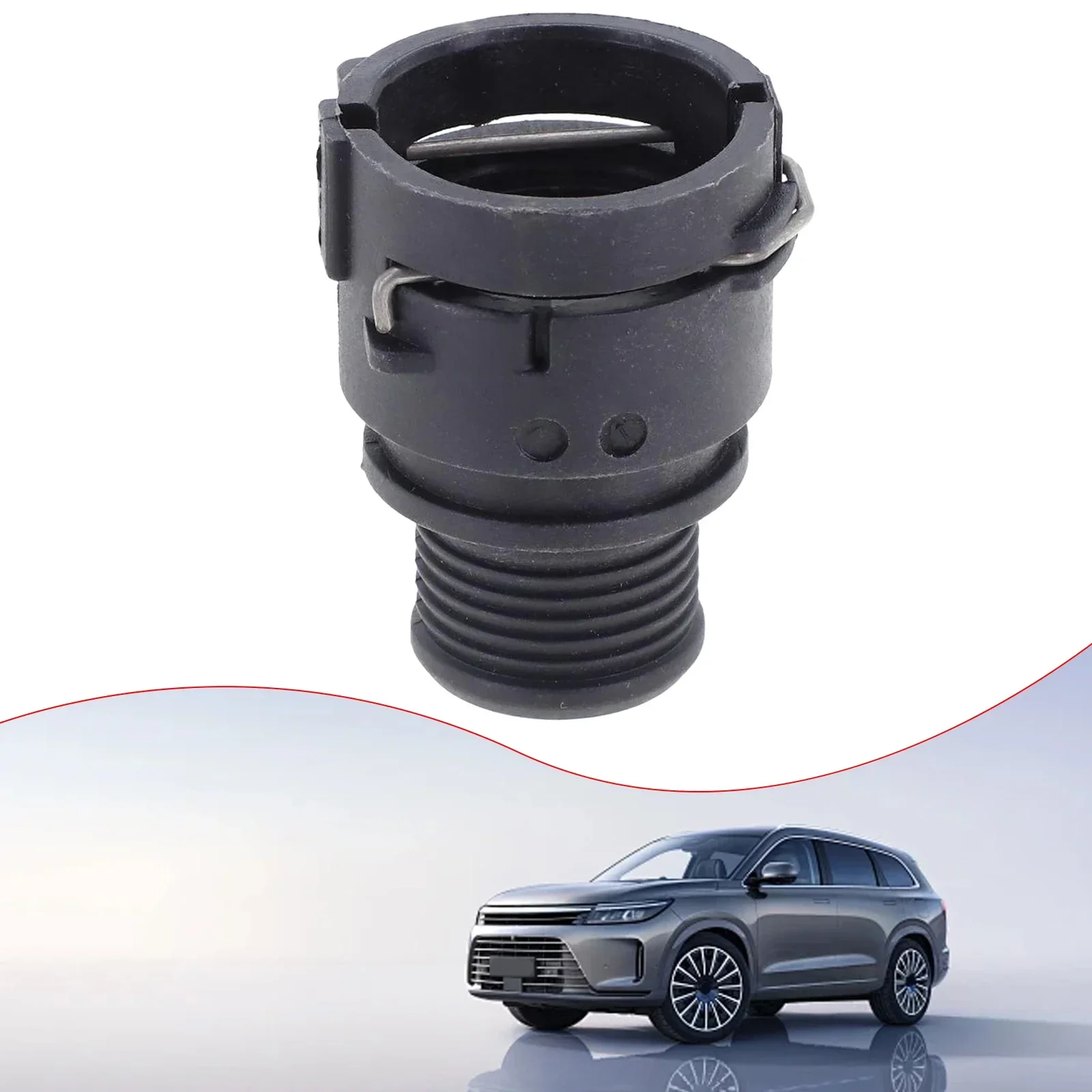 

Hose Connector Connector Practical Brand New High Quality Black Outlet Heater Hose Connector 2012 2017 95089363