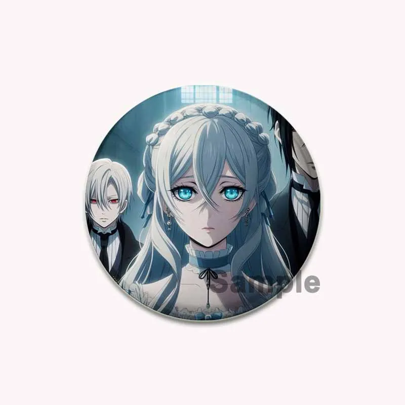 58mm Anime Black Butler Abzeichen Broschen für Hut Kreative Anstecknadeln Soft Button Pins Dekoration Geschenk DIY Knöpfe Snap-in Handwerk