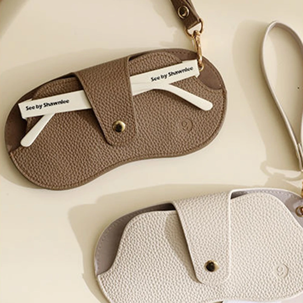 حافظة نظارات شمسية محمولة حقيبة نظارات لقصر النظر حافظة بإطار مصنوعة يدويًا حافظة نظارات للاستخدام اليومي تخزين النظارات إكسسوارات عصرية