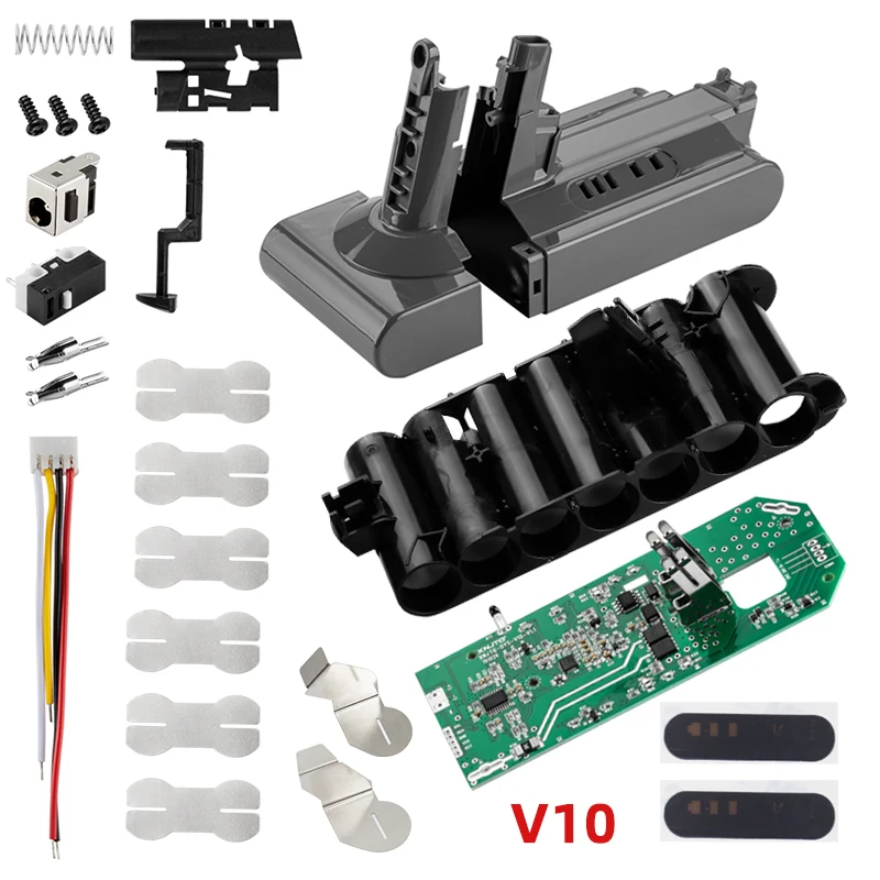 ダイソン掃除機用PCB,v10,リチウム電池,プラスチックケース,充電保護 