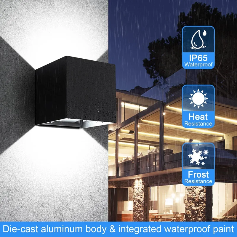 Aluminum LED Outdoor Wall Light Waterproof IP65 Garden Lights 6W 12W Interior Wall Lamps for Bedroom Living Room Stairs Lighting