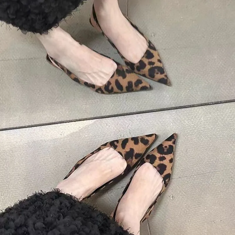 Spring Summer Slip on Women Sandals Shoes Fashion Pointed Toe High Heel Stripper Party Ladies Singbacks Sandalias Shoes - view 3