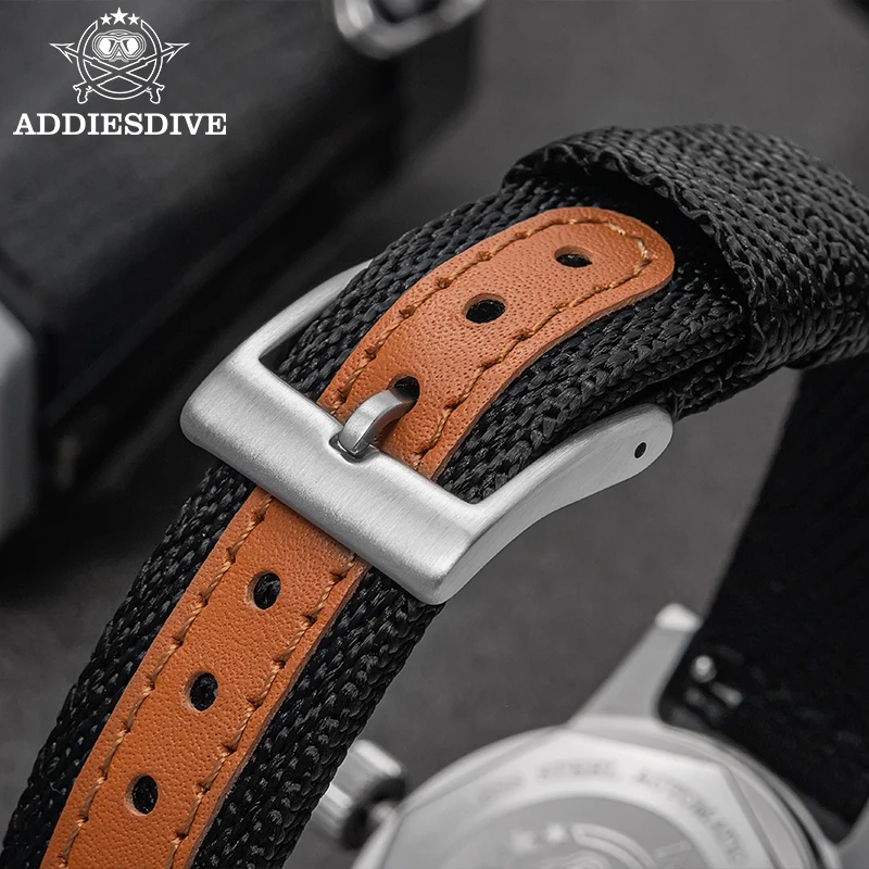 ADDIESDIVE New Vintage Men's Watch 36mm Stainless NH35 Automatic Mechanical Watches 20Bar Waterproof C3 Luminous Sports Watch