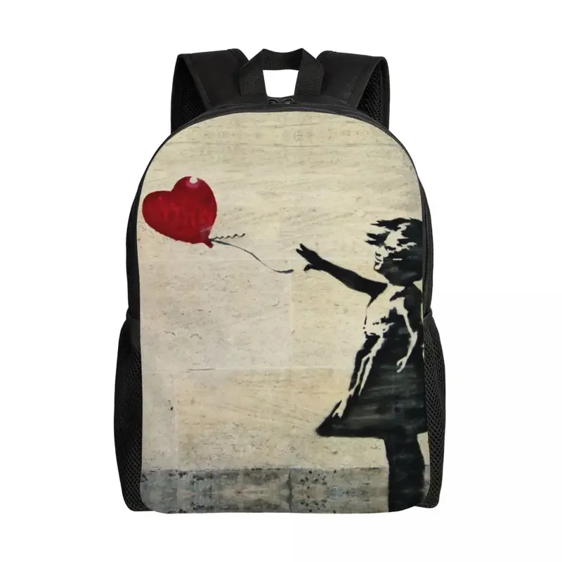 

Customized Banksy's Balloon Girl backpack men women fashion bookbag for school college Banksy World Peace bags