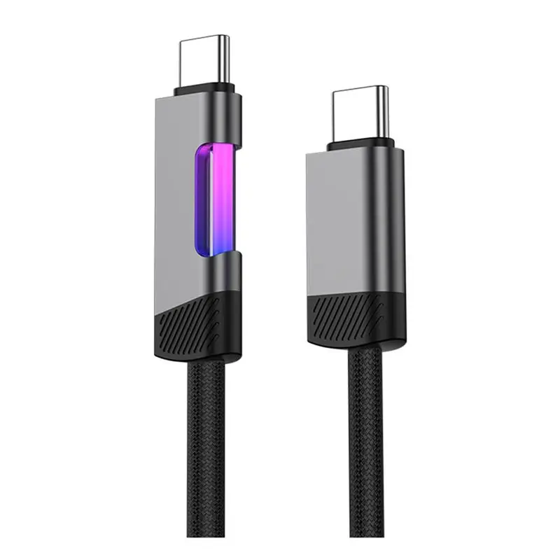 B68A RGB Fast Charging Cable 2M 120W 6A Charge Cable With RGB Ambient Light