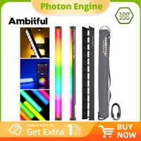 AMBITFUL A2 PRO 2500K-8500K A2PRO RGB Tube Light Full Color LED Video Stick Light with Built-in Lithium Battery Control by APP
