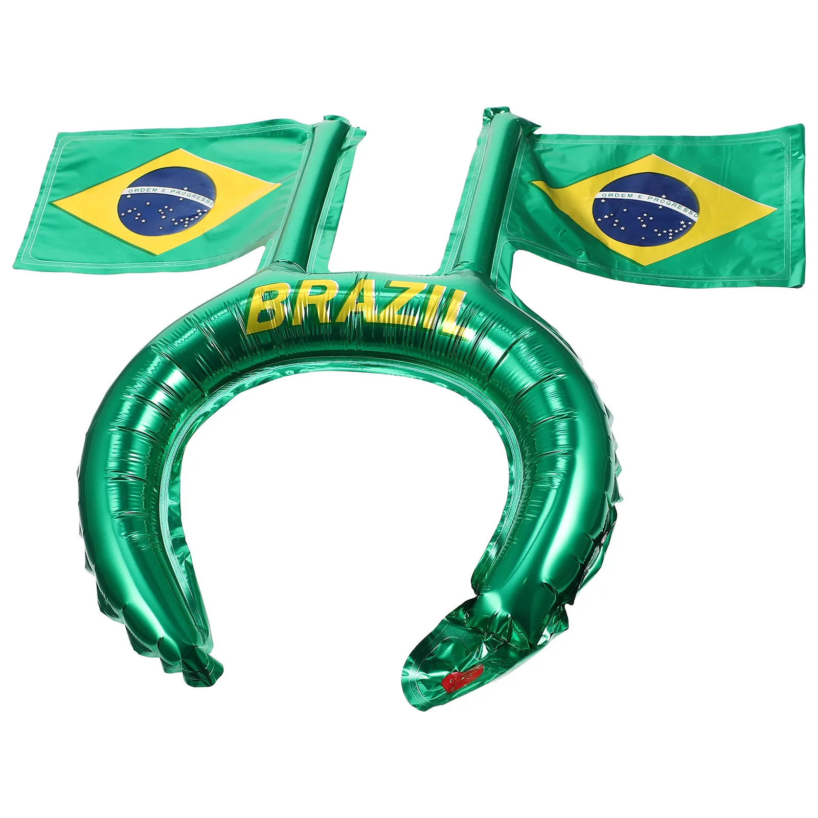 

20pcs Football Party Headbands Inflatable Aluminum Film Balloon Headband For Soccer Game Fan Decor Sports Competition Party