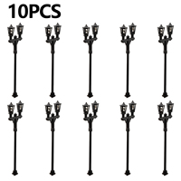 5/10Pcs Model Street Lights Scale 1:100 1:72 1:87 Railway LED Lamppost Patio Garden Lamps Street Lights Models Toy Decoration