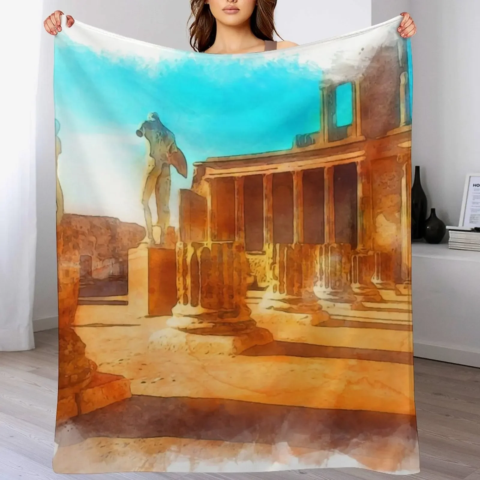 

Pompei, Italy Throw Blanket Foldable Soft Warm Blanket for Outdoor Use