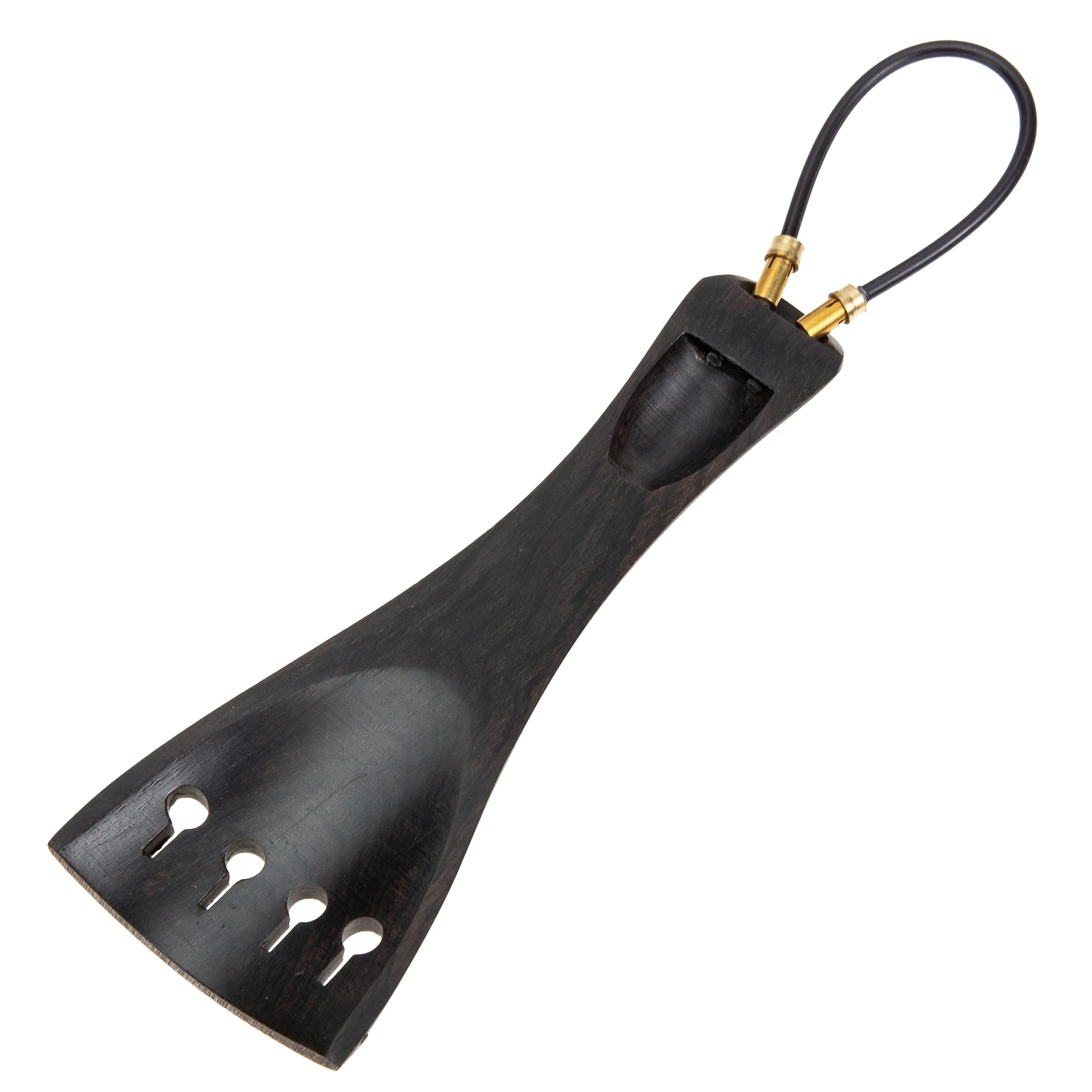 

String Pulling Board Accessories Violin Tailpiece Ebony Kit Instrument Parts Plate with Tuner Replacement Adjuster