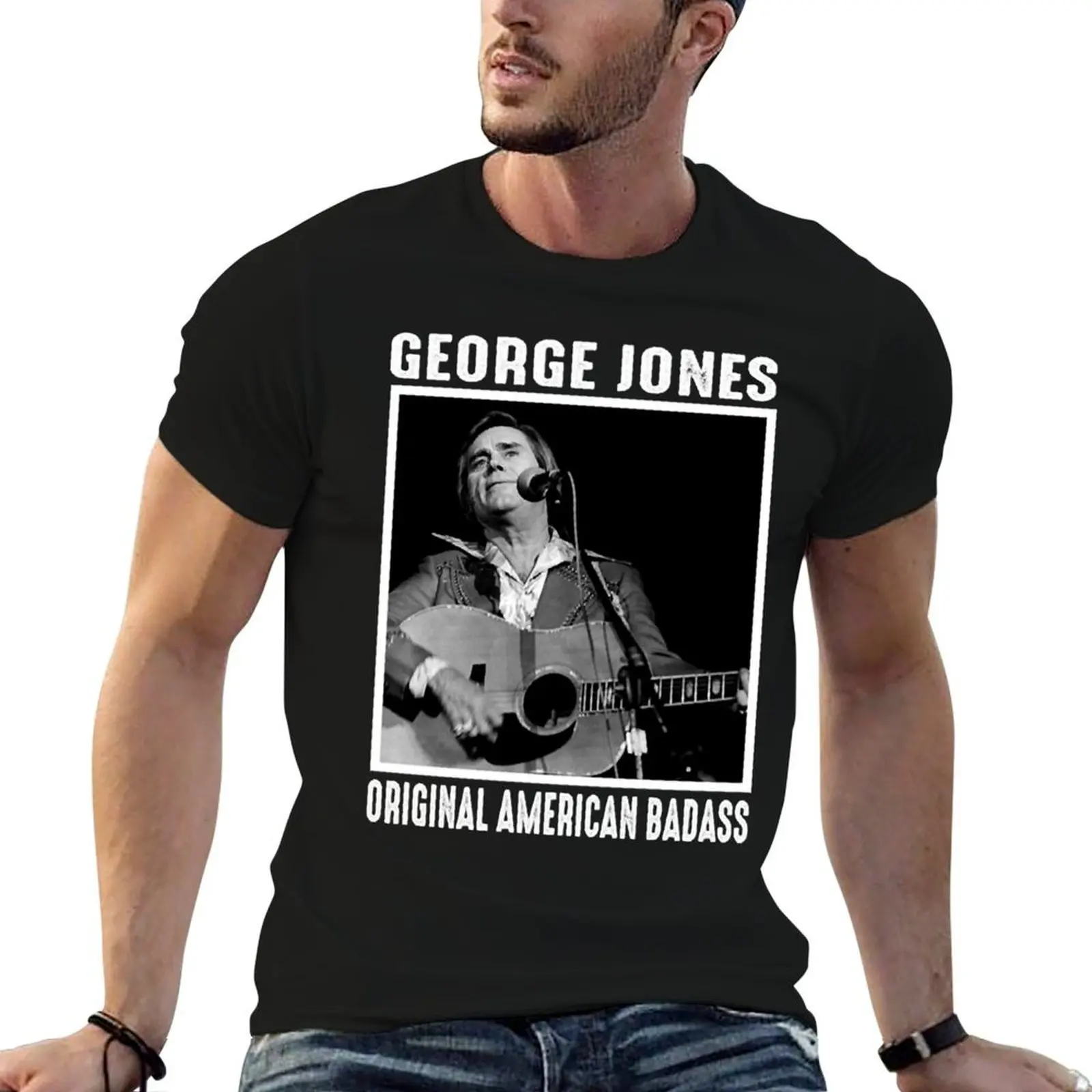 

Jones George Graphic George Retro T-Shirt g man t shirts for men t shirts for man pack white T-Shirt