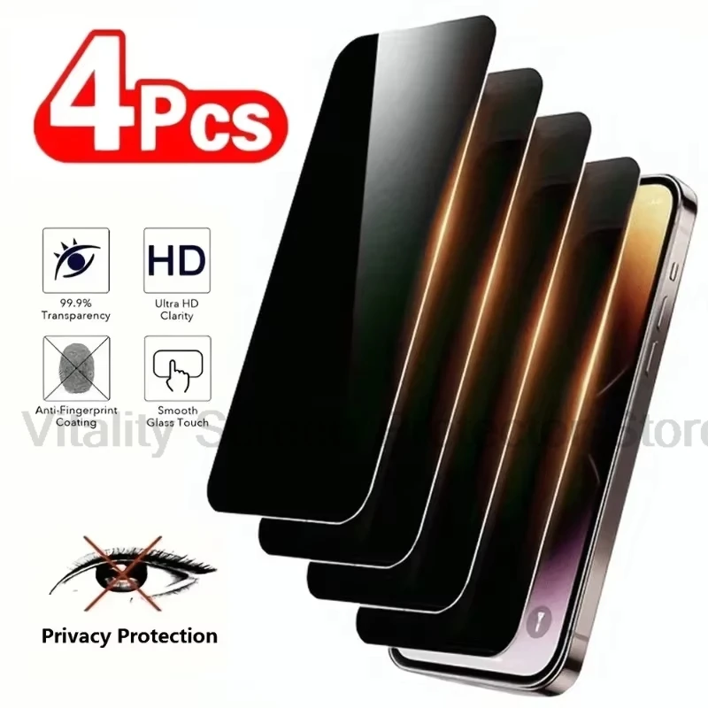 Aliexpress 1/4Pcs Privacy Screen Protectors For iPhone 18 Pro 17 Pro Max 16 15 14 13 12 Mini 11 Air XR XS Anti Spy Tempered Glass Film - Aliexpress Deal