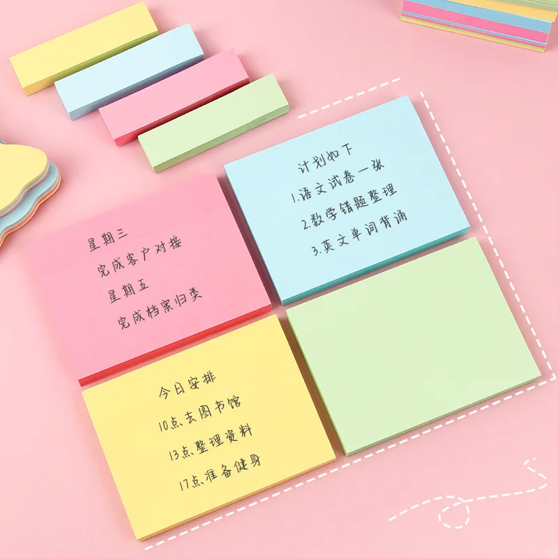 100Sheets Color Post-it Notes Sticky notes Pads Posits Stationery Paper Stickers Posted It Memo Notepad Notebook School Office