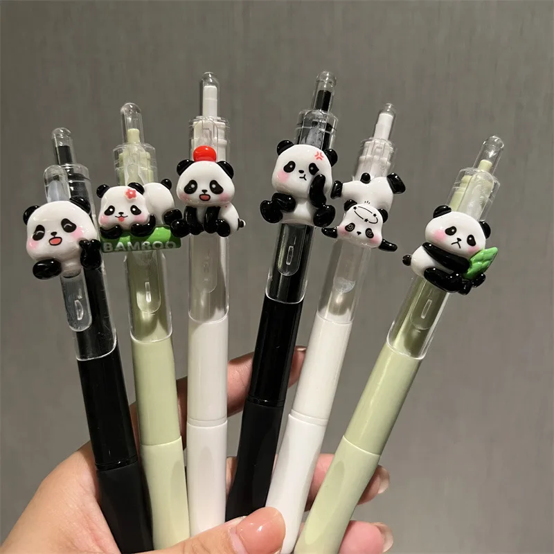 Kawaii Panda Gel Pen School Kantoorbenodigdheden Geschenk 0.5Mm Zwarte Inkt Terug Naar School Schattig Briefpapier