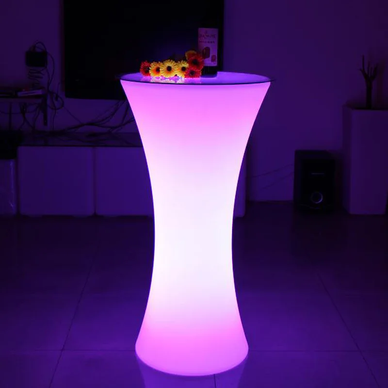 

Colorful Rechargeable Wine Table, LED Bar Furniture, Waterproof Luminous Cocktail Table, KTV Disco Bar Supplies, New