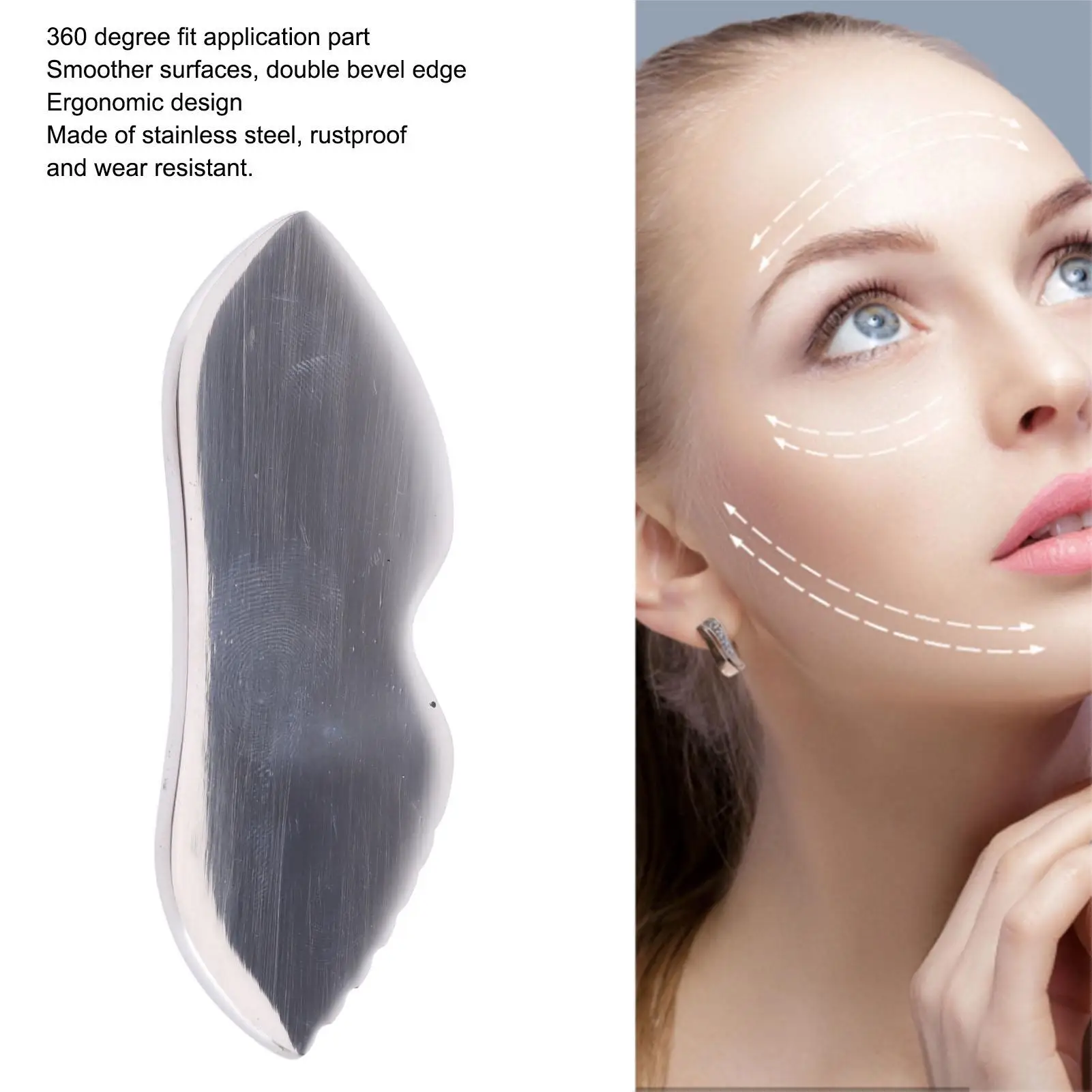 

Gua Sha Massage Tool, Stainless Steel Face and Body Gua Sha Massager, Muscle Gua Sha Soft Tissue Gua Sha Facial Mother's Day Gif