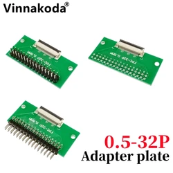 32P adapter plate Test plate Extension plate 0.5 to 2.54MM double row straight insert FPC-32P flip cover bottom connection