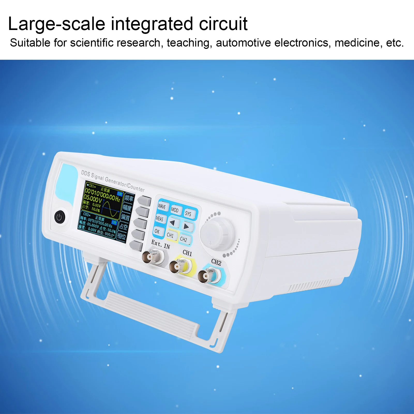 DDS-Funktion, Wellenform-Signalgenerator, hochwertiges, flammhemmendes Gehäuse, lange Lebensdauer, Überlastschutz, Signalgenerator
