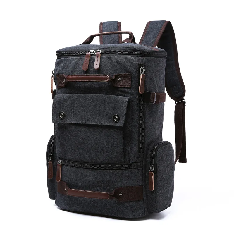 Vintage Leinwand Rucksack Herren Rucksack Schult asche Herren Reisetaschen große Kapazität Rucksack Laptop Rucksack Tasche Rucksack