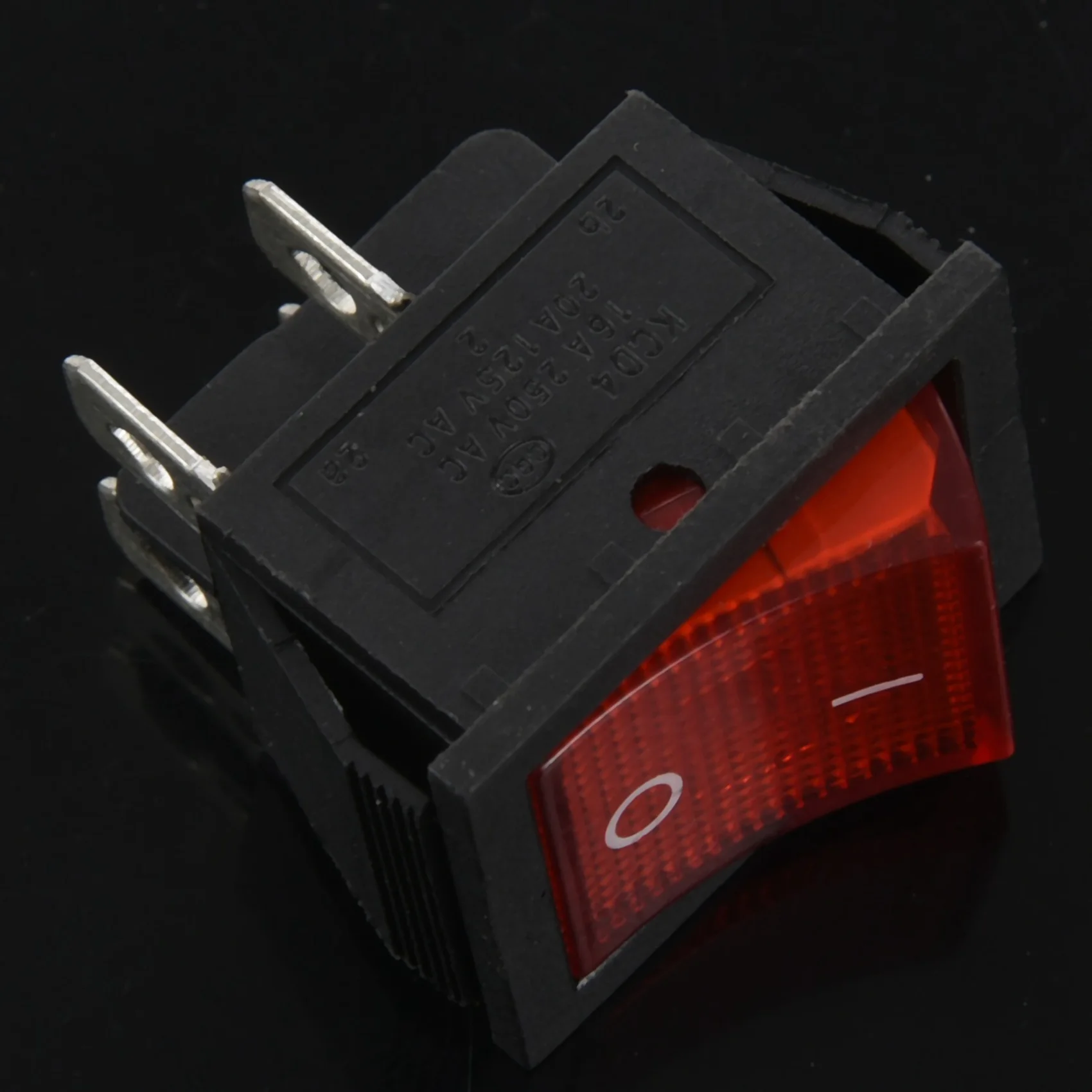 

AB46-10X Red Light 4 Pin DPST ON/OFF Snap In Rocker Switch 15A/250V 20A/125V AC 28X22mm