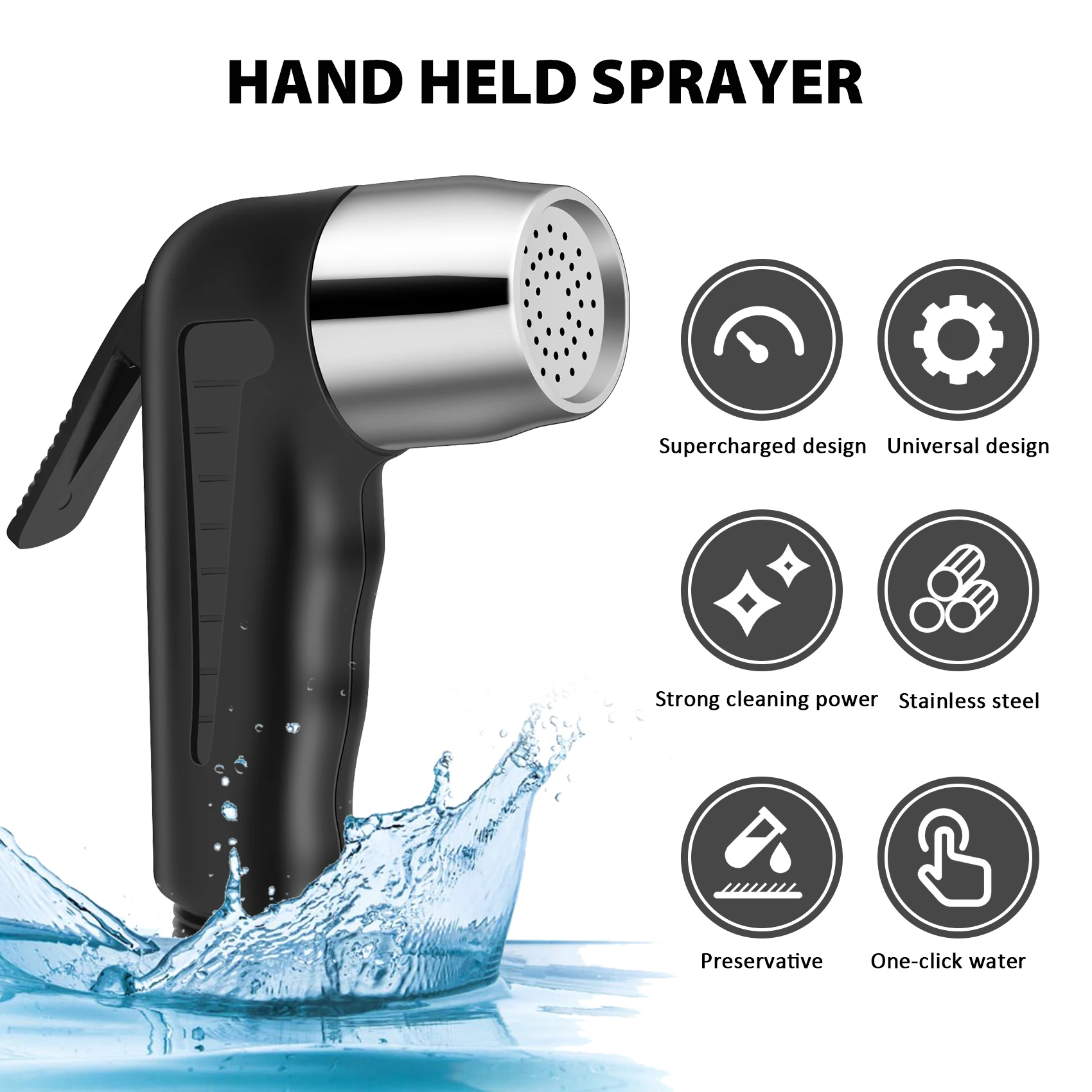 Hand Held Toilet Bathroom Bidet Shower Head Spray Sprayer HOT