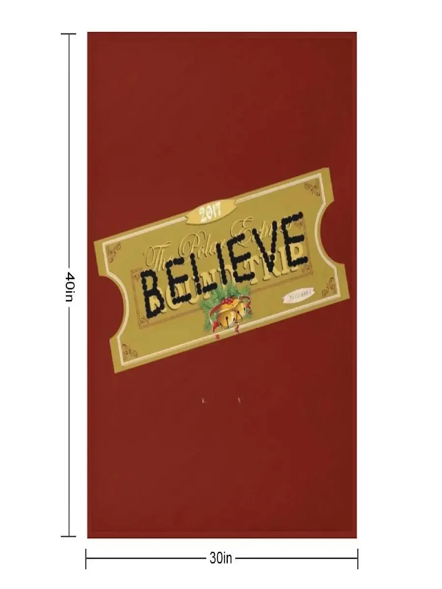 Polar Express Believe Santa Ticket Throw Blanket Soft Flannel Fabric for Babies Cozy Sofa Blanket Home Textile