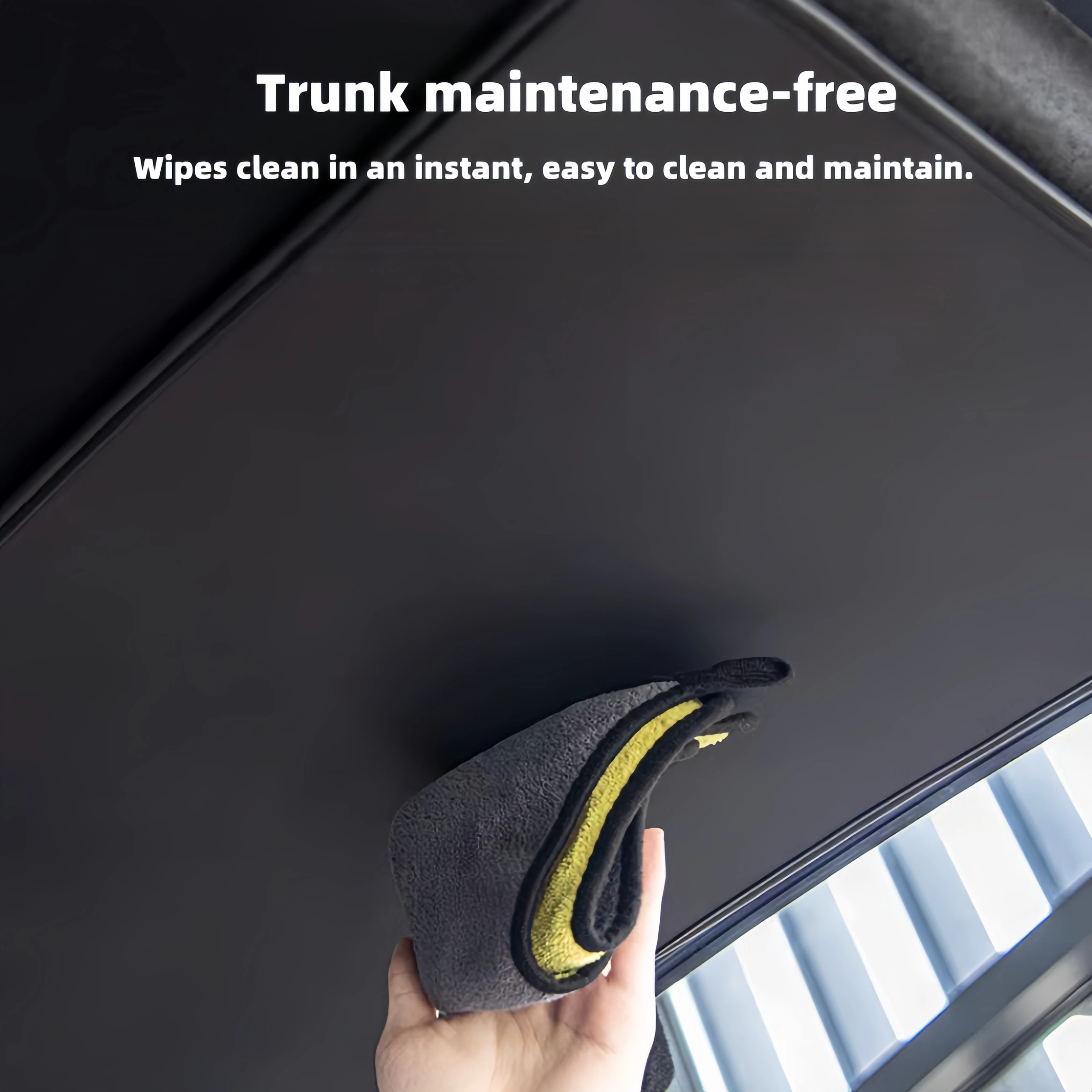 1 Stück für Model Y Juniper 5-Sitzer Heckklappen-Schutzpolster aus Leder, kompatibel mit der hinteren Kofferraumklappe zum Fahrzeugschutz – Detail 6