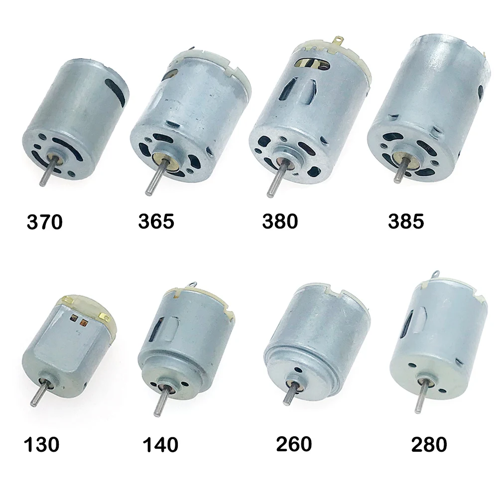 1PCS Micro DC Motor 3V 6 V 12V 130 260 280 370 380 385 High Speed Carbon Brush Electric Motor for Hair Dryer DIY Toy Fan Engine