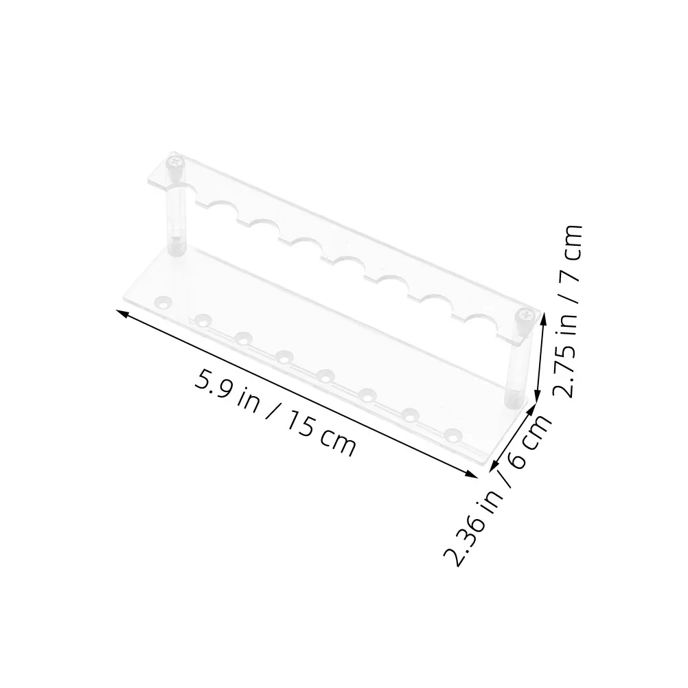 2Pcs Sleek Acrylic Pen Display Stand Space Saving Modern Desk Organizer for Writing Instruments Calligraphy Pens Eyebrow Brushes