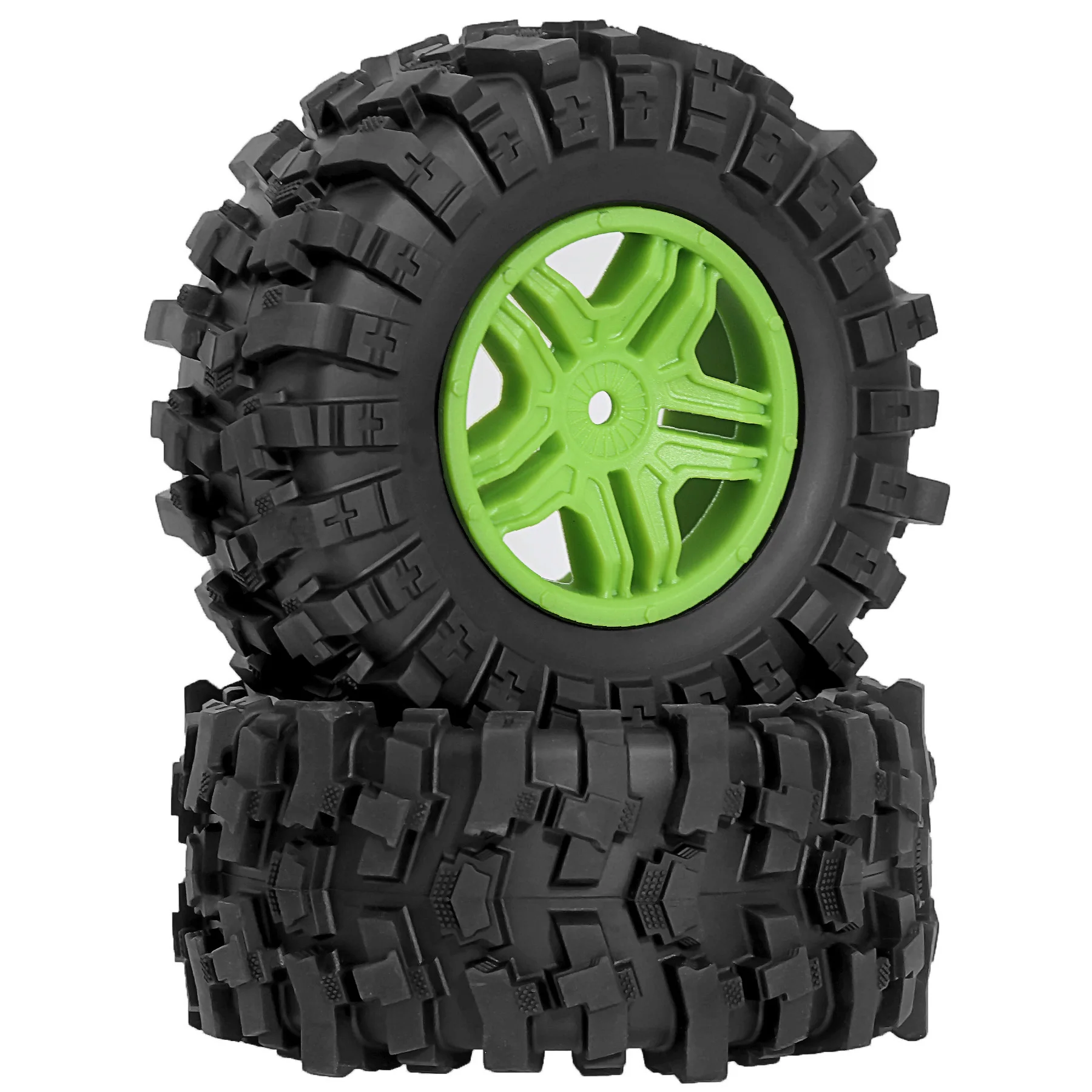 RED SPIDER 4Pcs 1/10 Scale Off‑Road Rubber Tyre 12mm Hex Hub Compatible With Traxxas Slash 2WD 4WD Redcat RC Truck Upgrade Parts