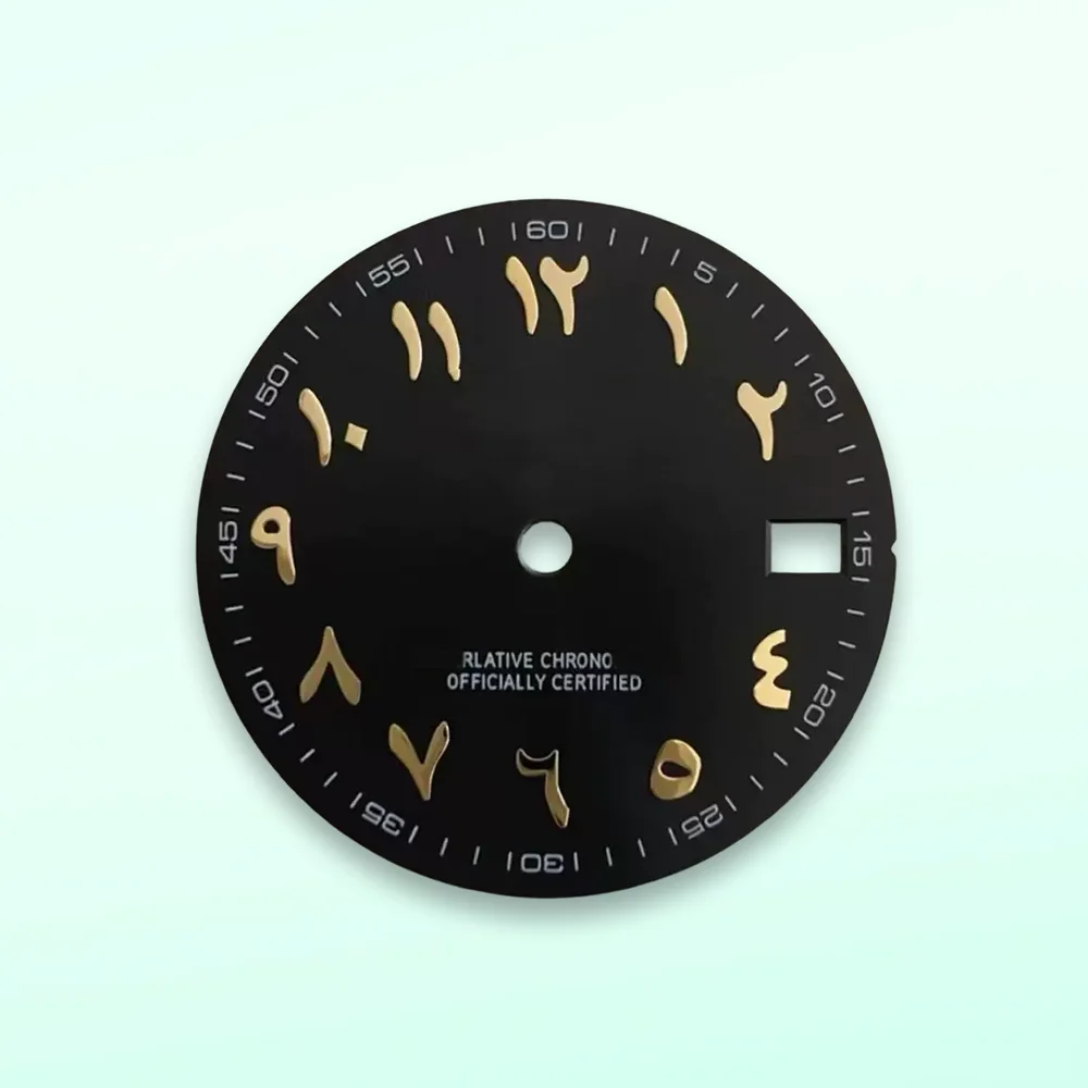 28.5mm S Dial Arabic numerals Dial  Fit NH35 Japanese Automatic Movement 28.5MM Sunray Dial NH35 Watch Modification Accessories
