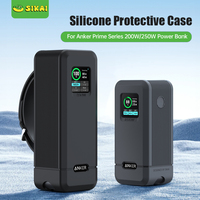 SIKAI Protective Cover for Anker Prime 250W/200W Power Bank TF/SM Card Storage Drop-Proof Silicone Protective Case for Anker