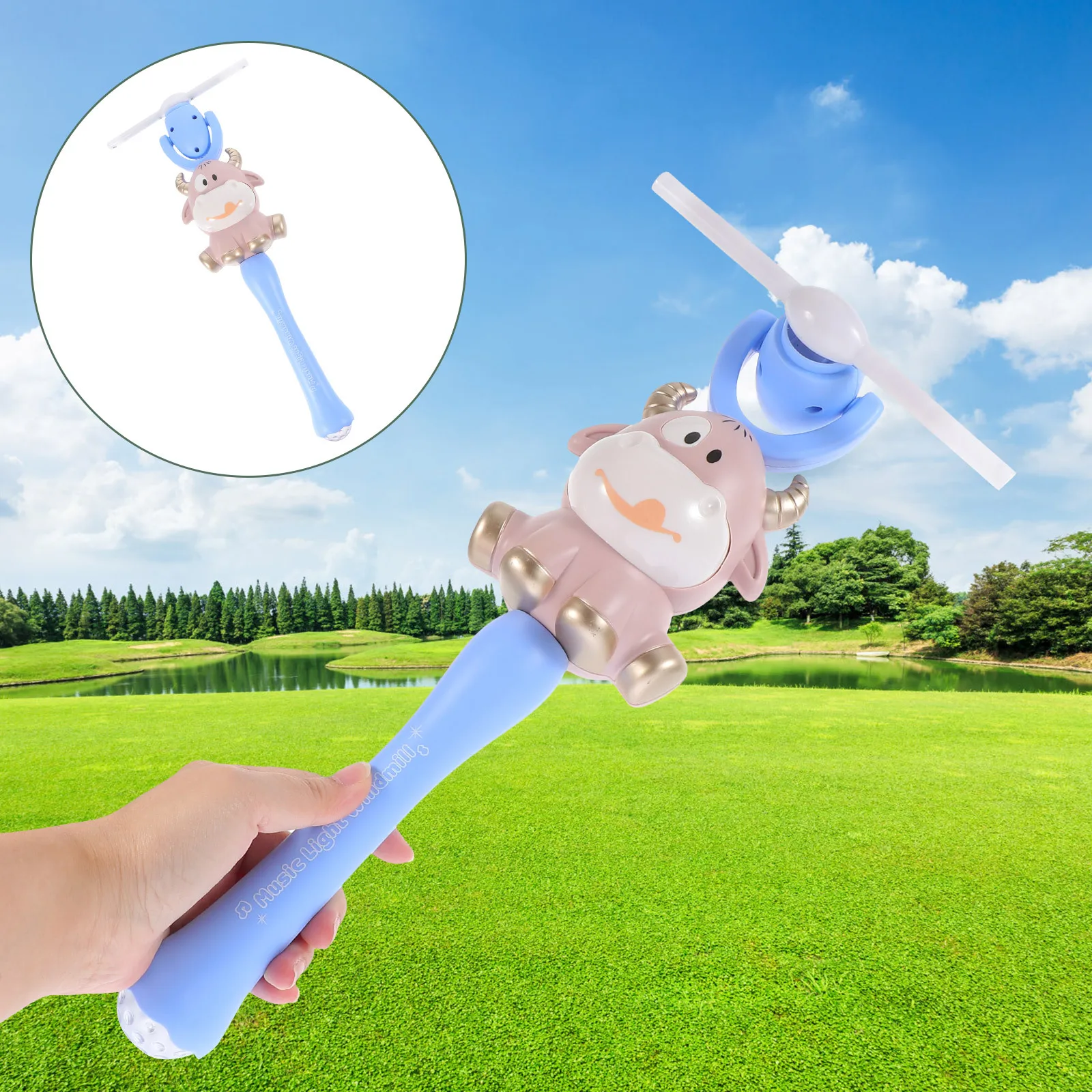 

Glowing Fairy Stick Durable Plastic Luminous Rotating Windmill for Festivals Parties Kids Outdoor Evening Events