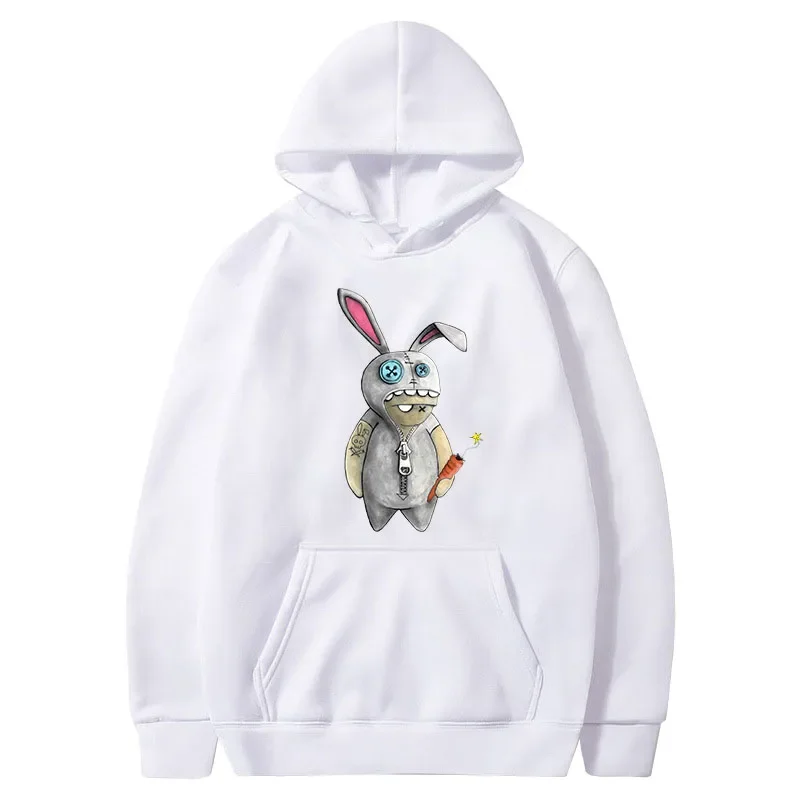 

Men's Hoodies, Dolls, Bunny Prints, Loose Casual Fashion Prints, Hip Hop Pullovers, Spring And Autumn Warm Fleece Men's Tops