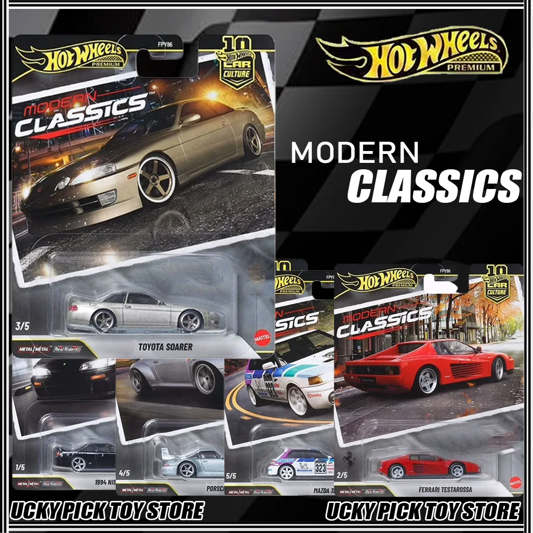 

Коллекционные модели автомобилей Hot Wheels Premium FPY86-S 2026 года: Ferrari Testarossa, Porsche 993 GT2, Mazda, масштаб 1:64, литые под давлением, подарочные игрушки для коллекционеров