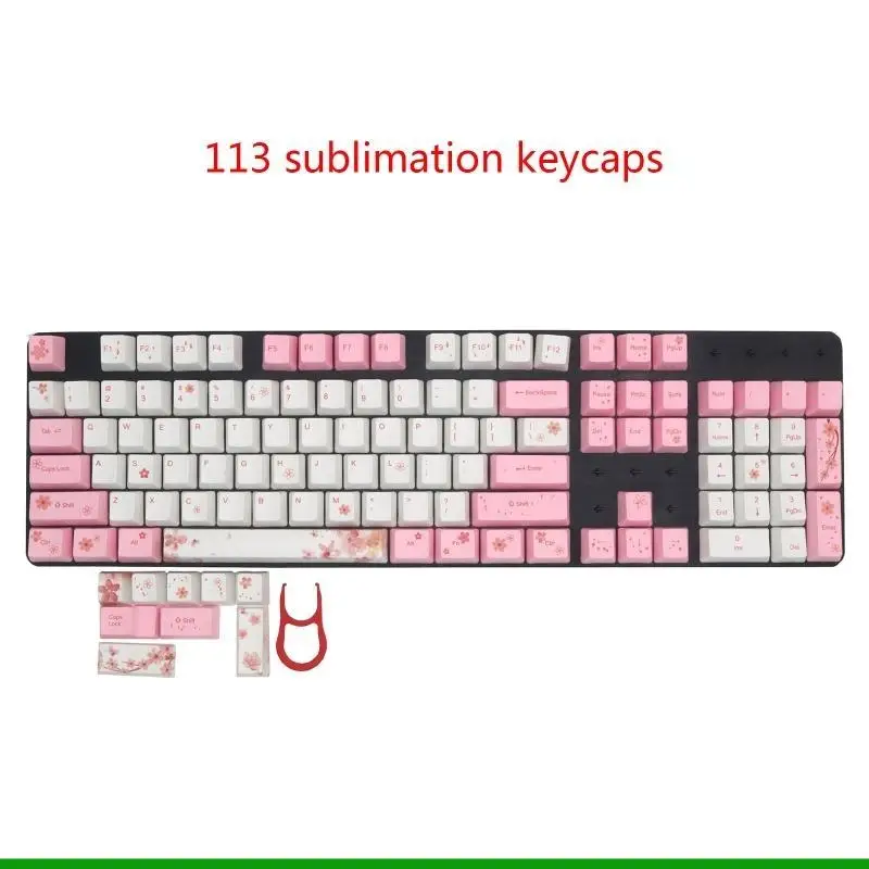 

U55C 113Keys Cherry Profile Keycaps PBT Dye Sublimation for Cherry MX Switches