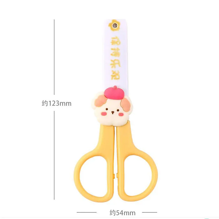 24 pcs/lot Cartoon Animal Rabbit Bear Art Scissors Safety Paper Cutter Utility knife School Supplies Stationery Gifts