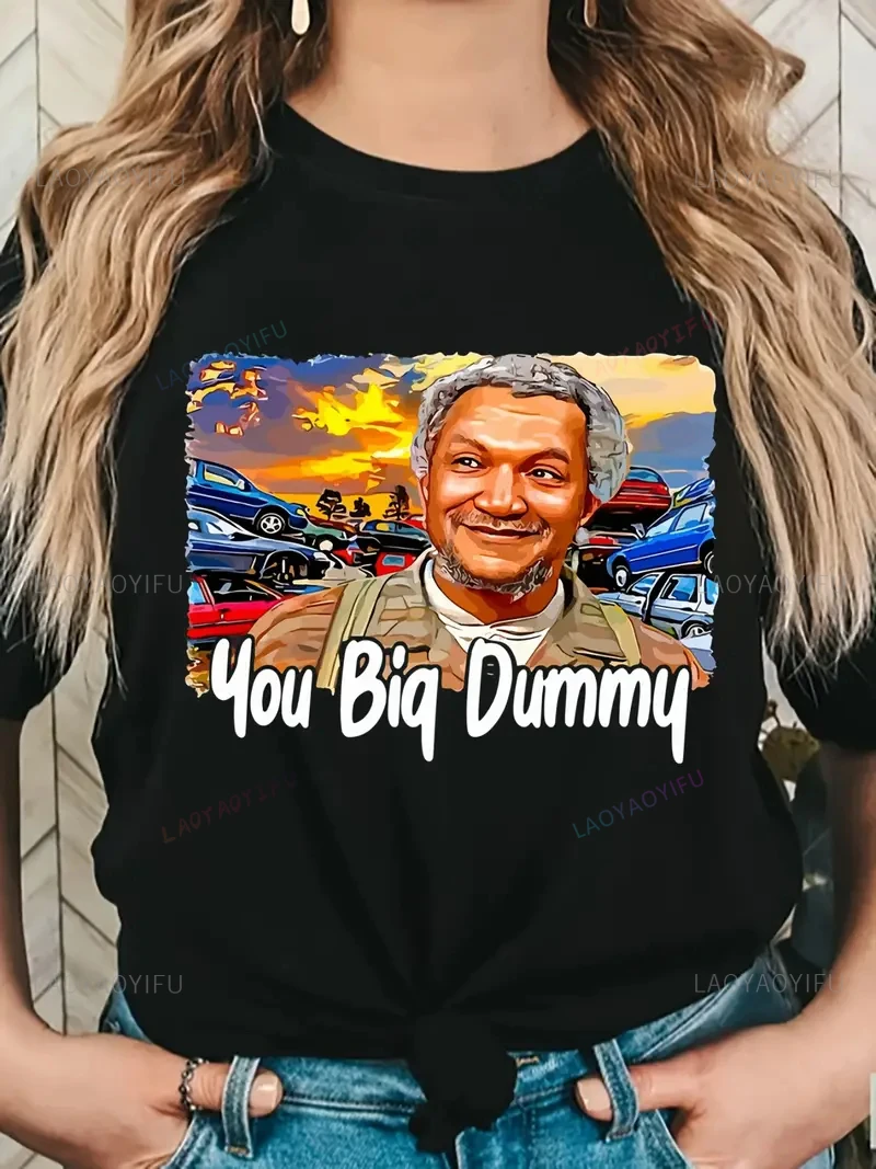 Funny You Big Dummy American Printed Personality Man Woman Cotton T-Shirt High Street Breathable Sports Spring and Summer Casual